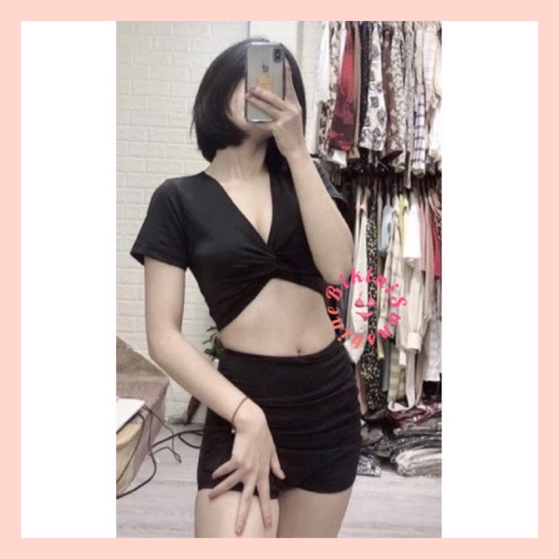 Bikini đồ bơi nữ đi biển 2 mảnh xoắn ngực cá tính che khuyết điểm BIKINI SUNSHINE MS-35