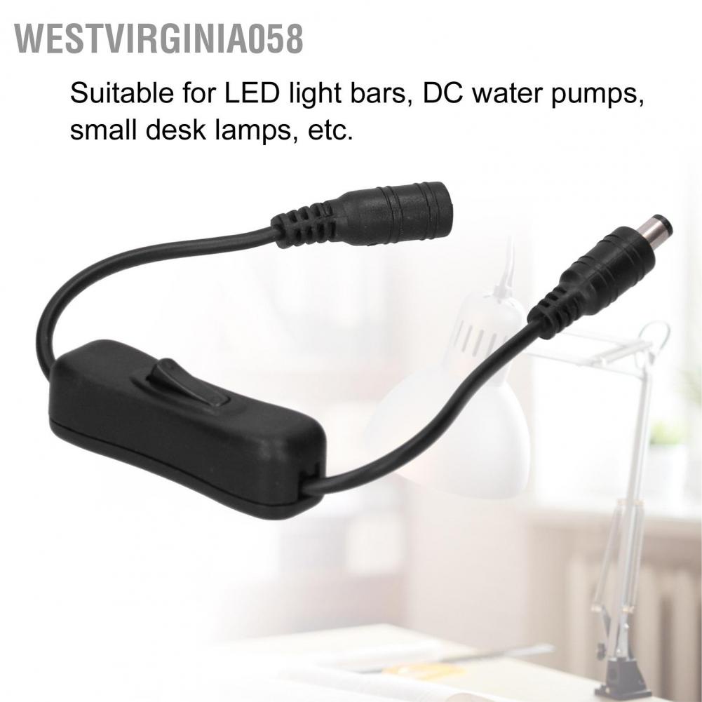 Westvirginia058 DC Switch Extension Cable 20AWG Electronic Accessories for Light Water Pump 12V/24V