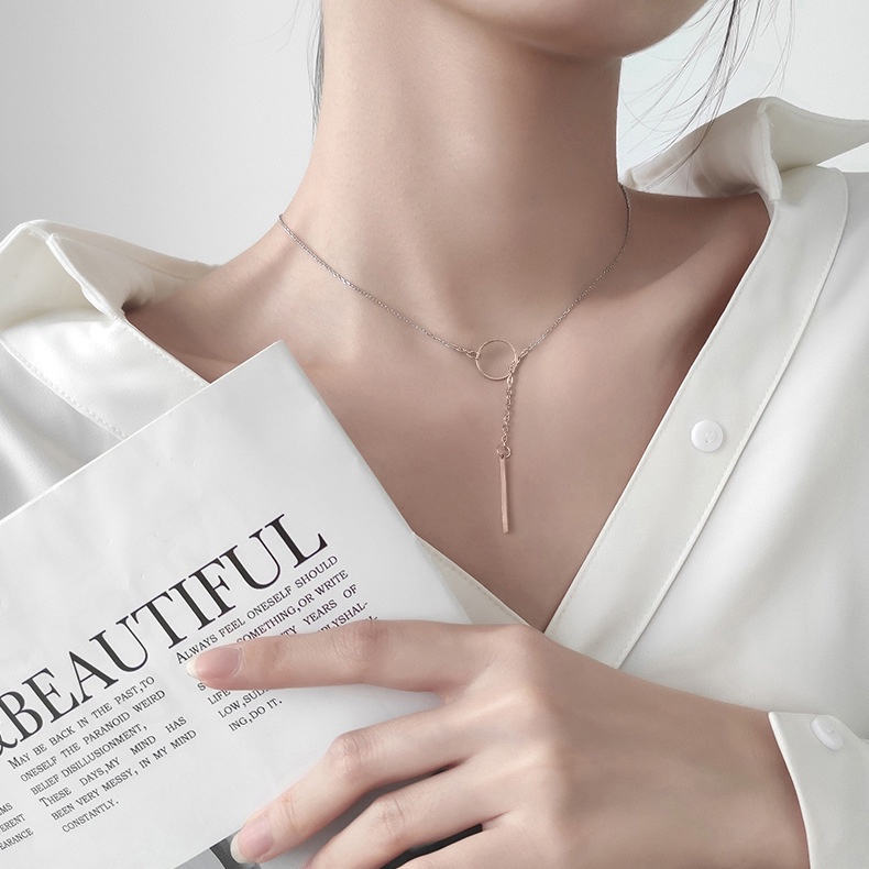 [Augustcloth | AugustJewelry] Dây chuyền/ vòng cổ hợp kim vòng đan vào thanh