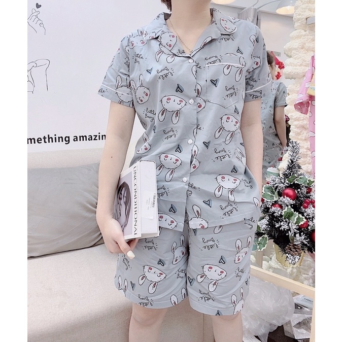 Bộ pijama mặc nhà chất thô hàn cao cấp siêu mát 2023