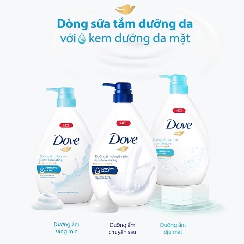 Sữa tắm dưỡng thể DOVE toàn thân 500g