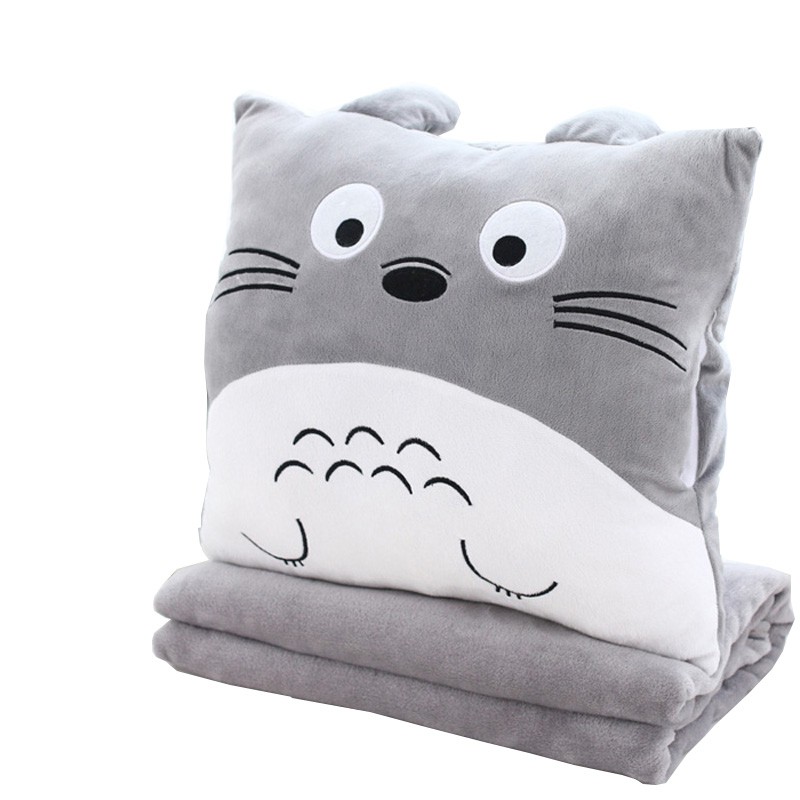 Bộ Chăn Gối Văn Phòng 3 Trong 1 Hình Totoro Xinh Xắn