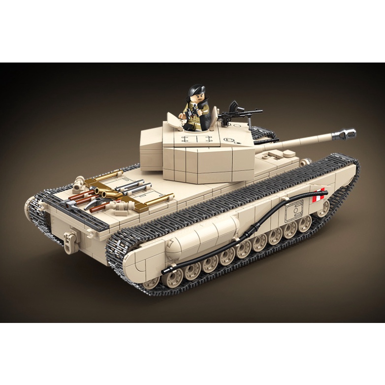 Set 1031 Mô Hình Xe Tăng MOC WW2 Churchill MK.I Dễ Thương Cho Bé