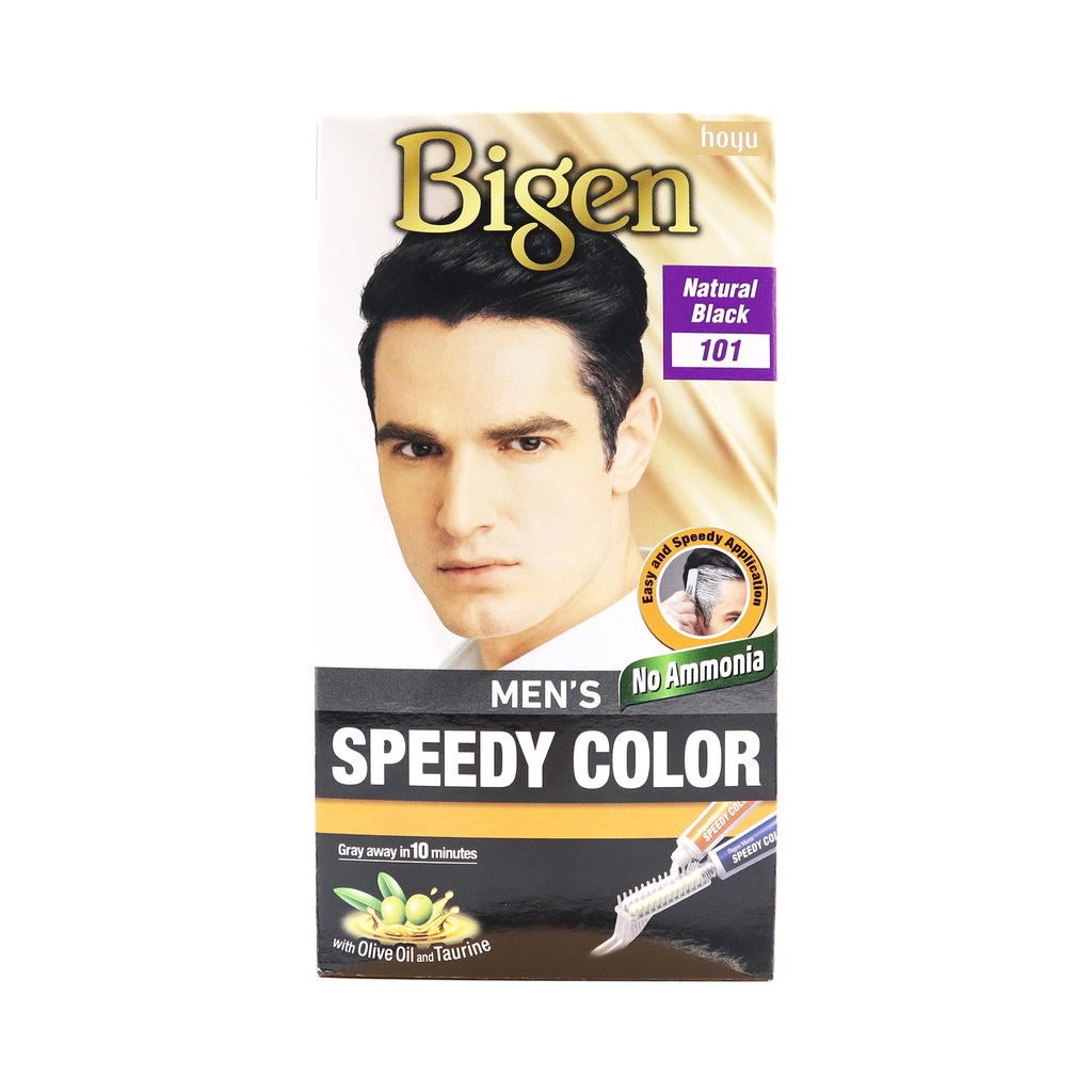 Thuốc Nhuộm Tóc phủ bạc MÀU ĐEN dạng kem Cho Nam Giới Bigen Men’s Speedy Color (số 101)