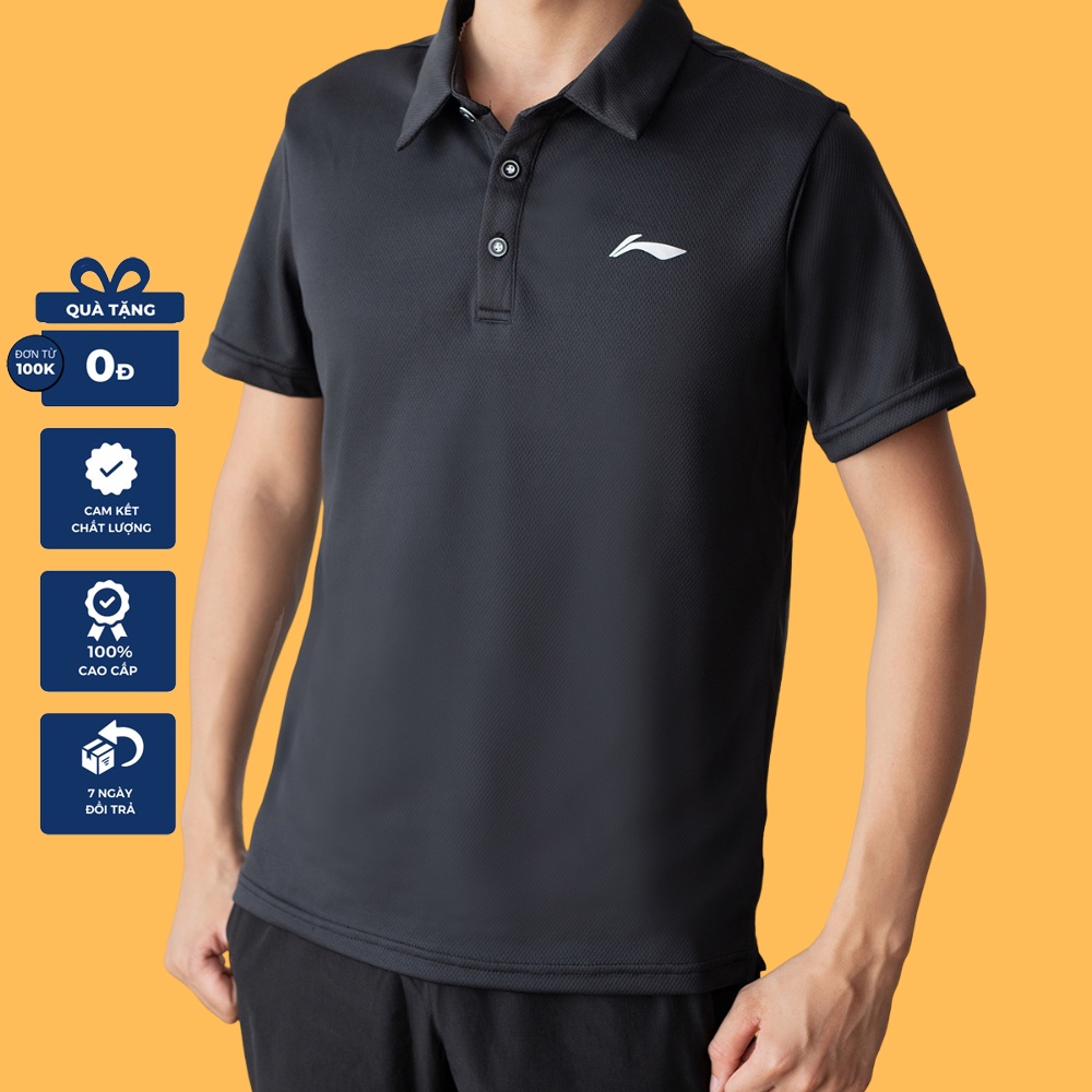 Áo polo thể thao nam Li-Ning APLR195 thấm hút mồ hôi chống tia UV