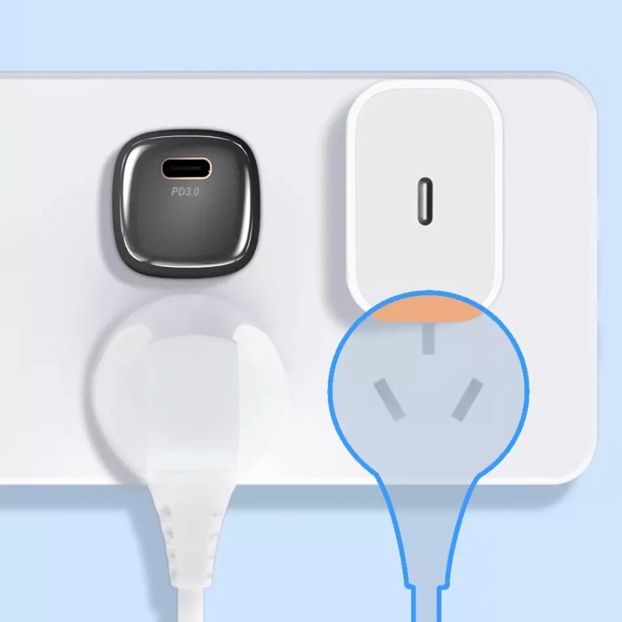 Củ sạc nhanh WIWU TP08 mini Fast Charger PD 20W USB-C cho Smart phone, Tablet, máy tính bảng
