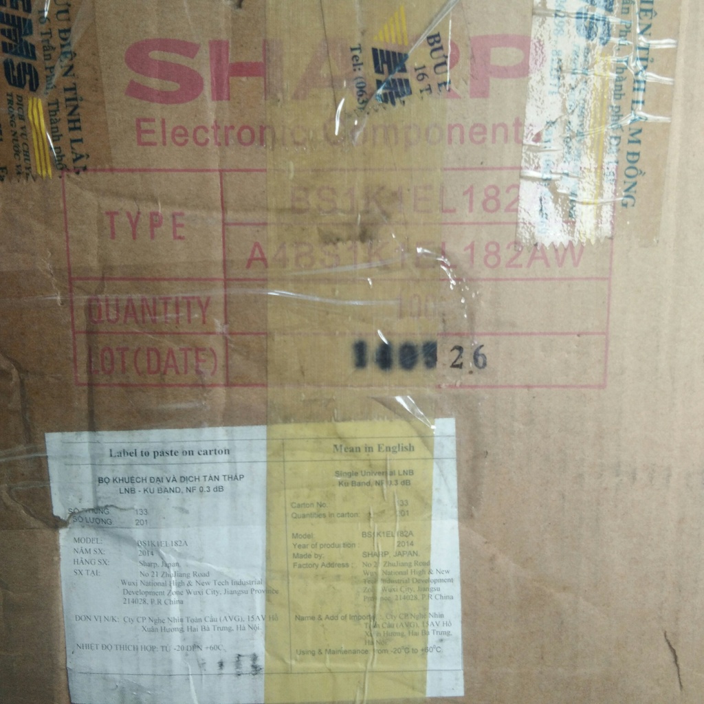 Combo 100 nhụy thu sóng truyền hình vệ tinh LNB Ku Band SHARP AVG, Hàng Chính Hãng.