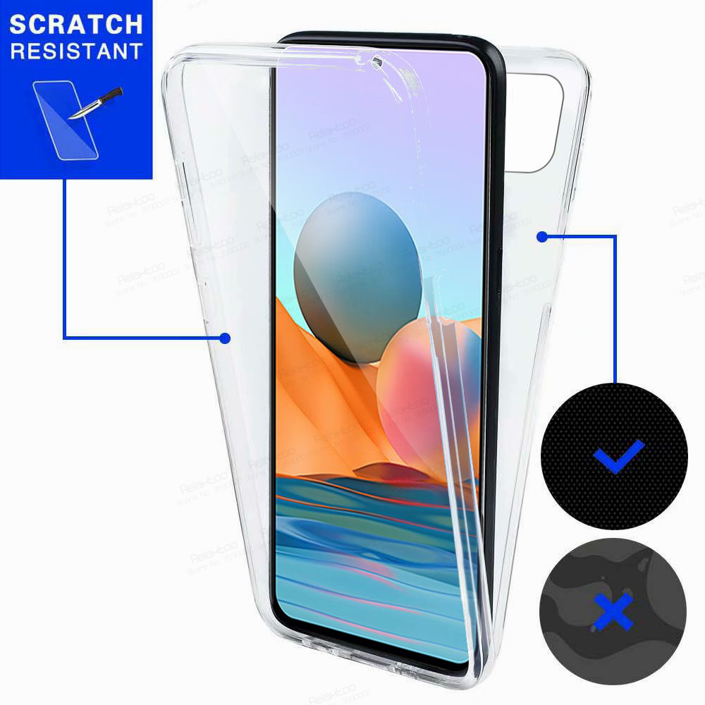 Ốp Điện Thoại Trong Suốt Bảo Vệ 360 Độ Cho Xiaomi Redmi Note 10 Pro 10s Xiomi Redme Nota 9 8 T 8t 9t 7a 7 9a