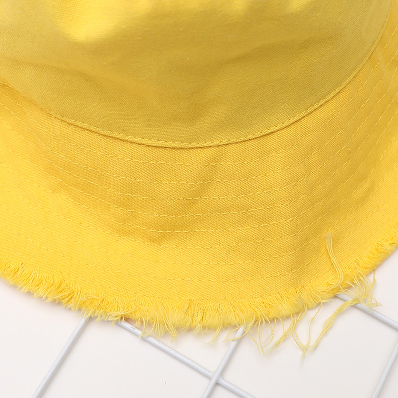 [Fashion Monochrome Cotton Fisherman Caps ] [ Men&amp;Women Harajuku Fringed Basin Hat ] [ Summer Leisure Multicolor Sun Beanies]
