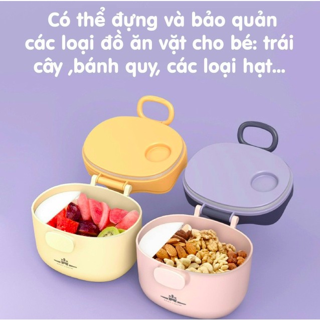 Hộp đựng sữa bột, đồ khô hình vương miện cho bé