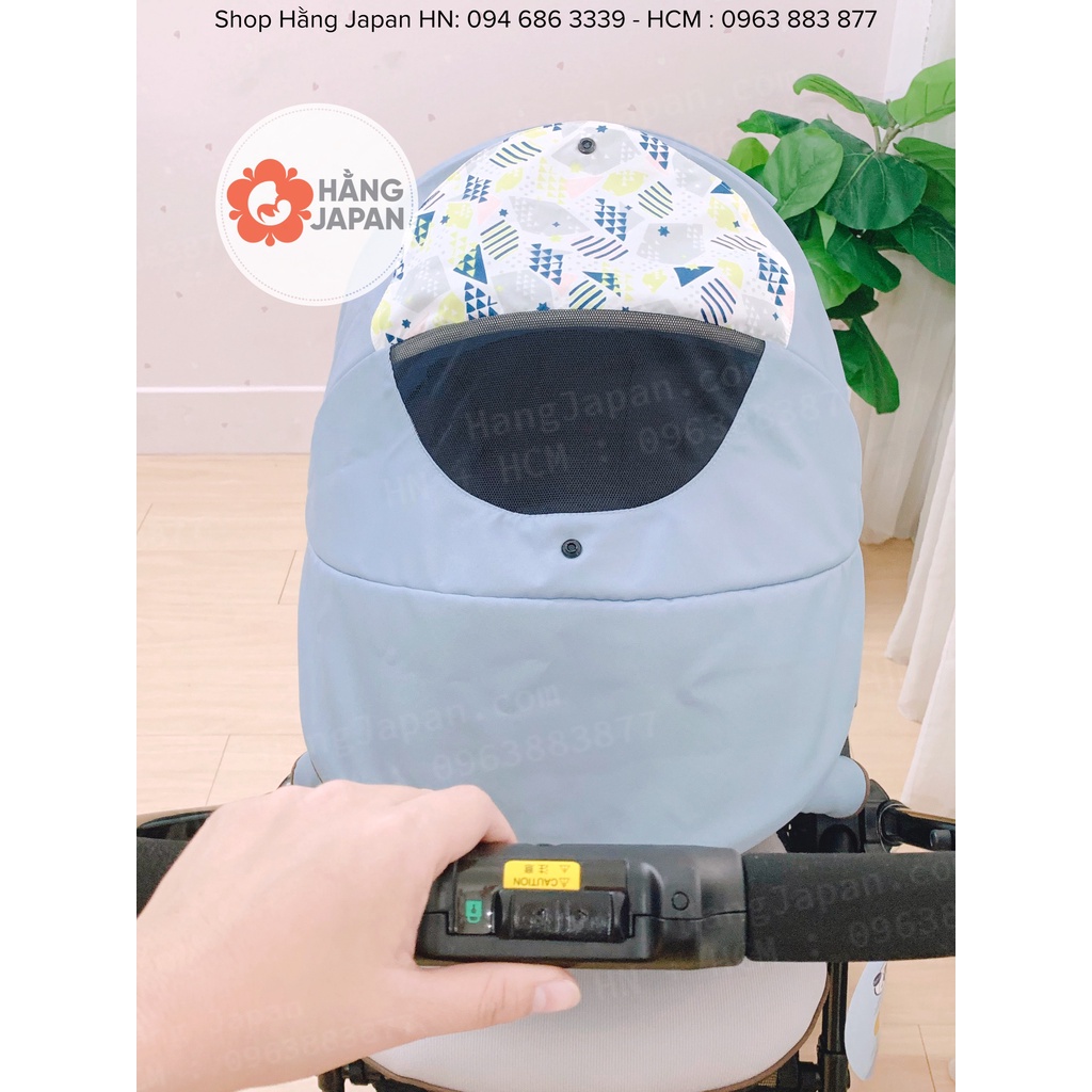 Xe đẩy Combi Sugocal Light  đệm điều hòa, 4 bánh xoay tự động BH chính hãng 2 năm