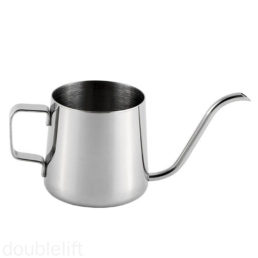 Stainless Steel Coffee Pot Gooseneck Drip Coffee Pot Kettle Teapot for Cafe House Home 250ml doublelift store