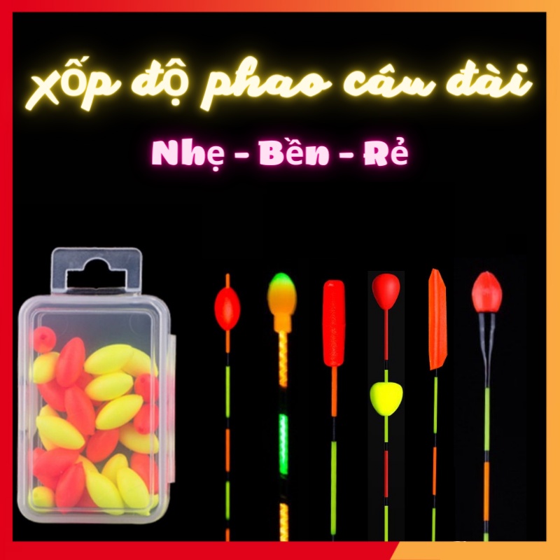 Hạt xốp đầu phao câu đài giúp độ phao cho dễ nhìn, độ nổi tốt hơn,.....