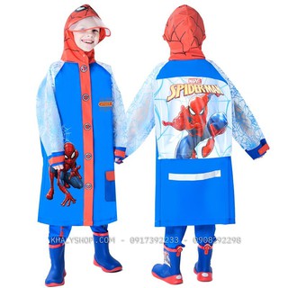 Áo mưa vải EVA cao cấp hình người nhện Spiderman màu xanh đỏ cho bé trai còn size (XL) - 98P4NVF19173S - (Disney)