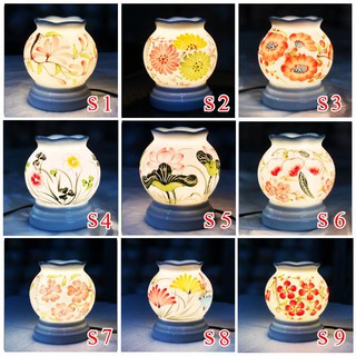 Đèn Xông Tinh Dầu Gốm Bát Tràng cỡ nhỏ [ chọn mẫu]