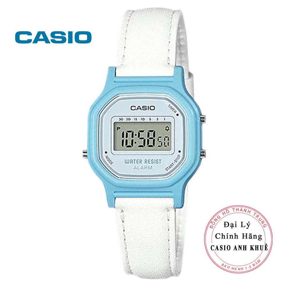 [Mã WTCHMALL giảm 50K đơn 399K] Đồng hồ điện tử nữ Casio LA-11WL-2ADF dây da