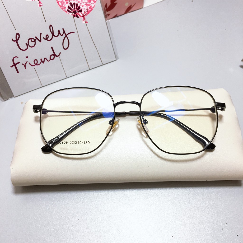 [Gía siêu rẻ] Gọng kính vuông 8909 nhận cắt cận viễn loạn