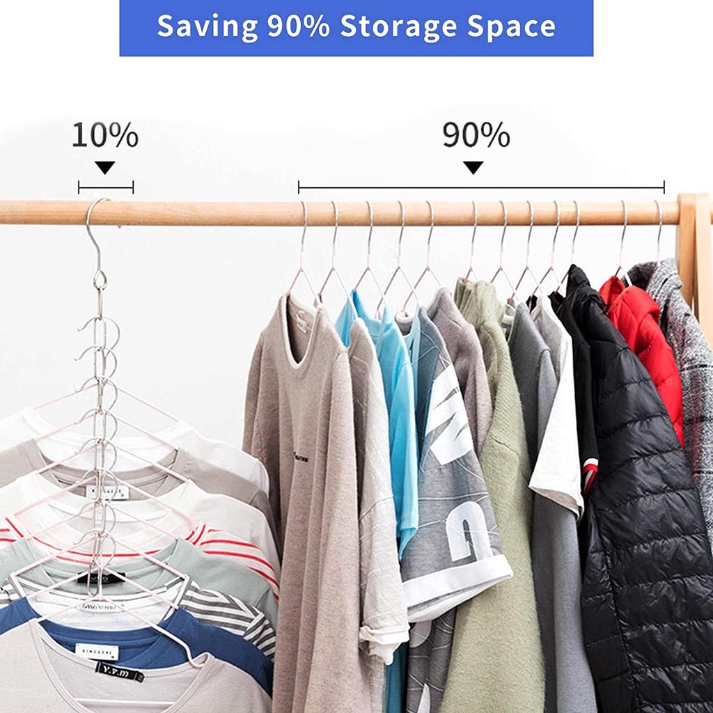 MOCHO Móc Xích Treo Đồ Bằng Thép Không Gỉ Tiết Kiệm Không Gian