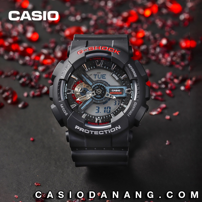 Đồng hồ nam dây nhựa Casio G-Shock chính hãng GA-110-1ADR (51mm) - bảo hành 5 năm
