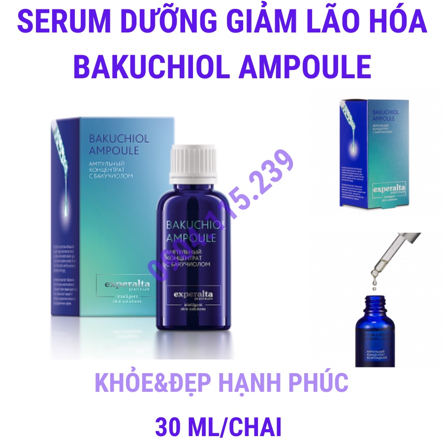 [ 416108 - Date T7/2024 ] Serum dưỡng da Experalta Platinum BAKUCHIOL AMPOULE – 30 ml/chai