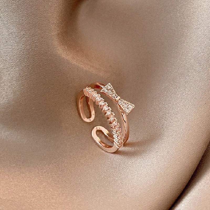 Nhẫn hở nhiều kiểu dáng tùy chọn sang trọng kiểu Hàn Quốc dành cho nữ