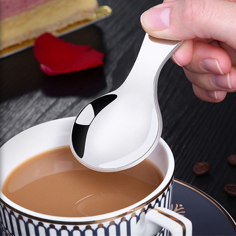 Muỗng Múc Kem / Món Tráng Miệng Bằng Thép Không Gỉ Mịn Màng Dễ Thương Cho Gia Đình