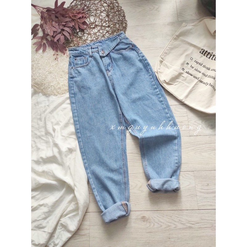 Quần baggy jean lưng kiểu mã TY103, form dài siêu đẹp, hình thật 100%