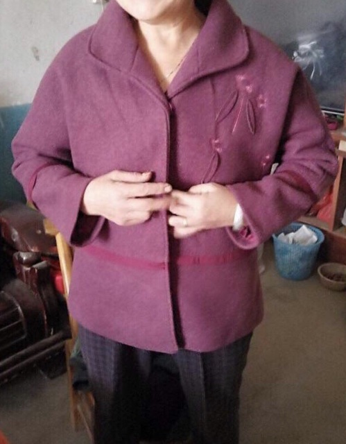 Áo khoác dạ tay lửng thêu hoa dành cho ng trung niên hàng Qc