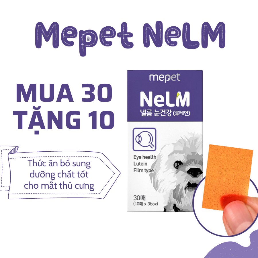 Thức ăn bổ sung dưỡng chất tốt cho mắt dành cho thú cưng Mepet NeLM