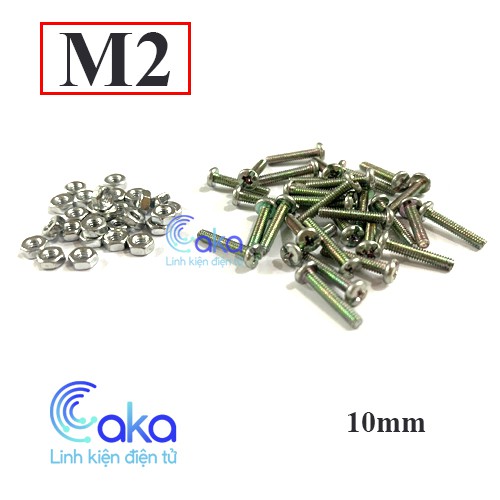 Vít M2 + Tán Kích Thước 10Mm
