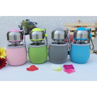 bình nước thủy tinh hình quả bầu 300ml