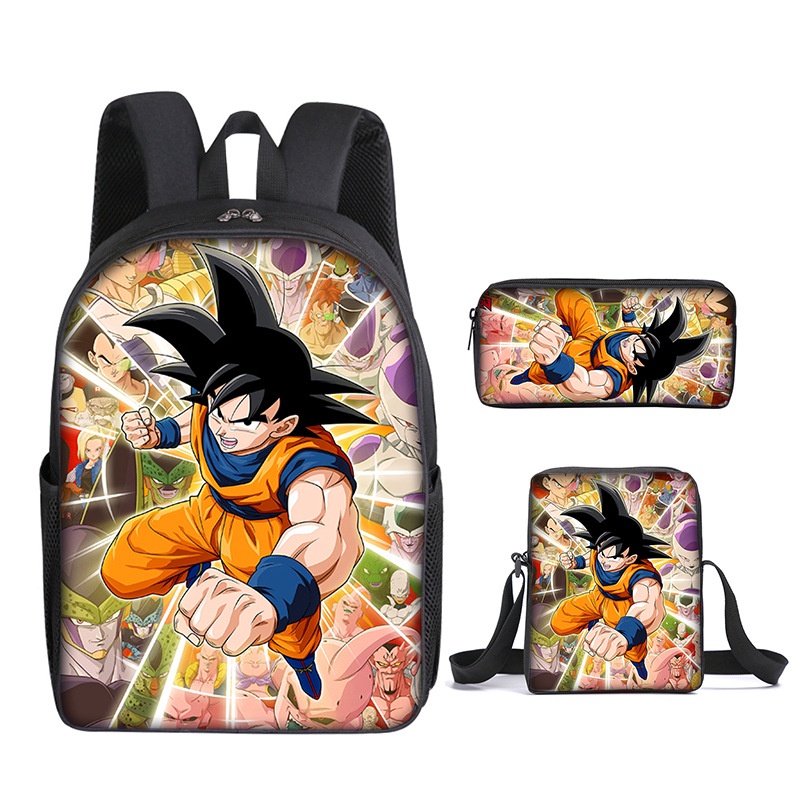 Balo Dragon Ball Anime Goku Gohan Vegeta Set Balo Đi Học Hoạt Hình Cho Bé Trai cặp đi học cho bé