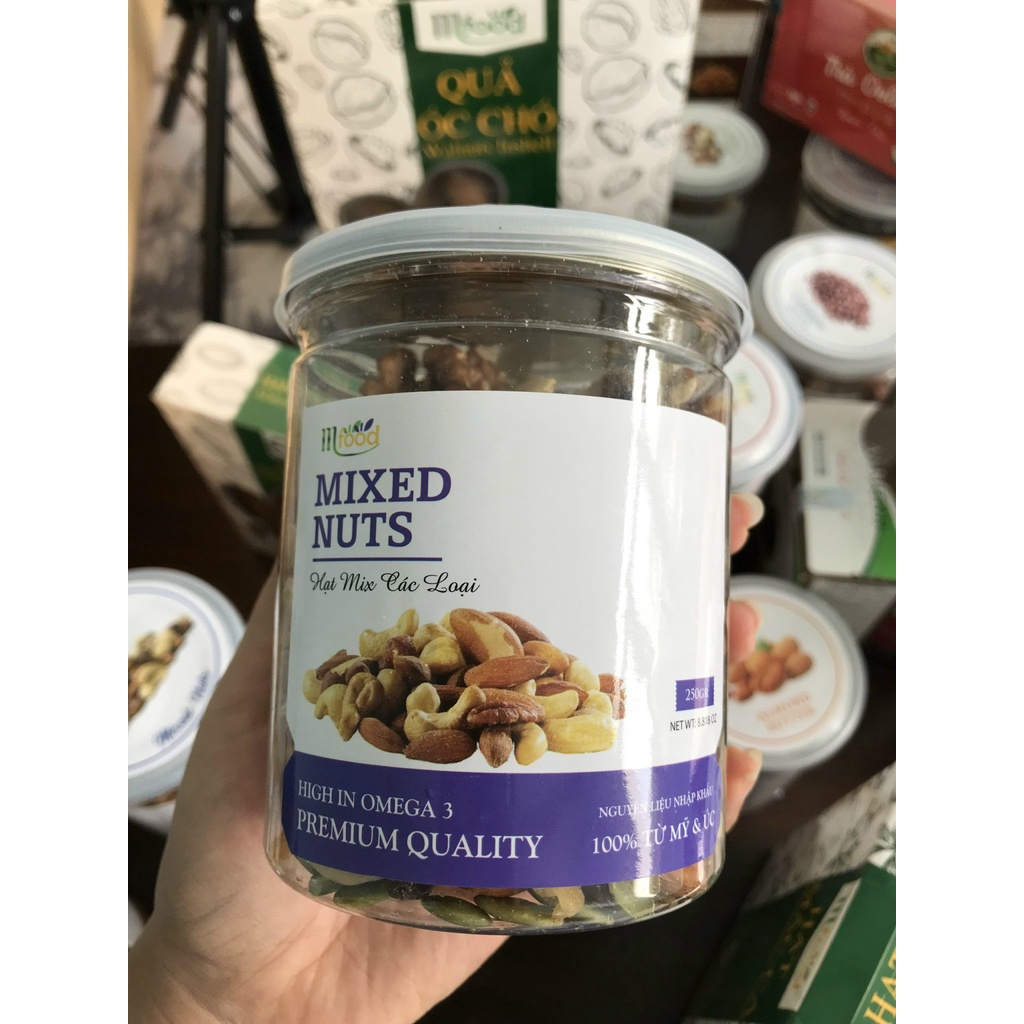 Hạt Các Loại Mix Nuts MFOOD Nhiều Vị Thơm Ngon, Phù Hợp Với Chế Độ Dinh Dưỡng Lành Mạnh, Bổ Sung Năng Lượng 250g - 500g