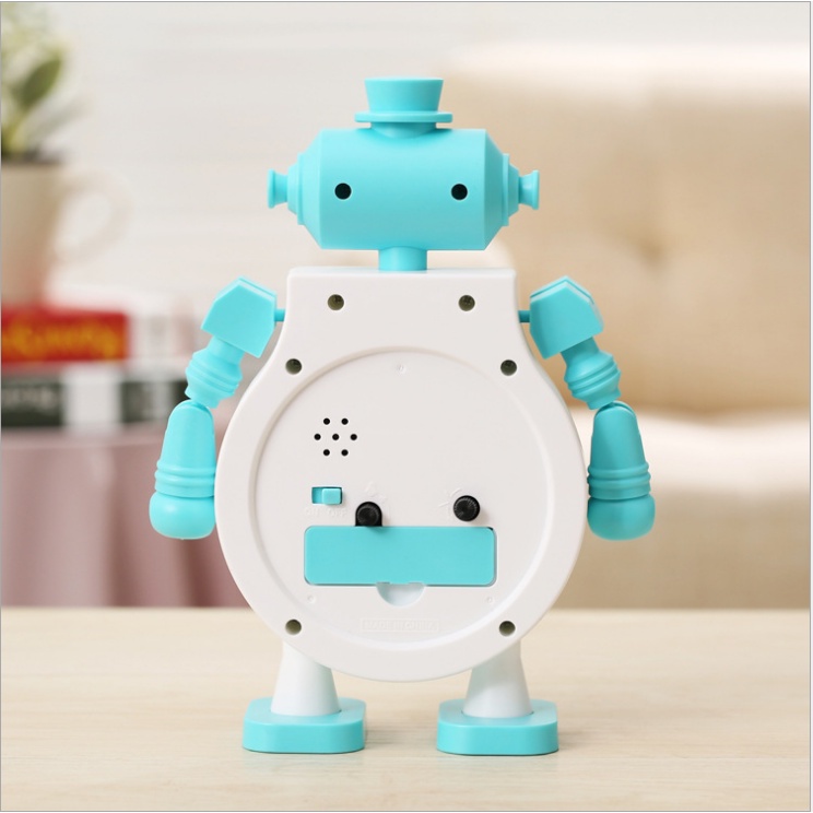 Đồng hồ báo thức trẻ em mô hình Robot độc đáo, đồng hồ báo thức để bàn dễ thương cho bé