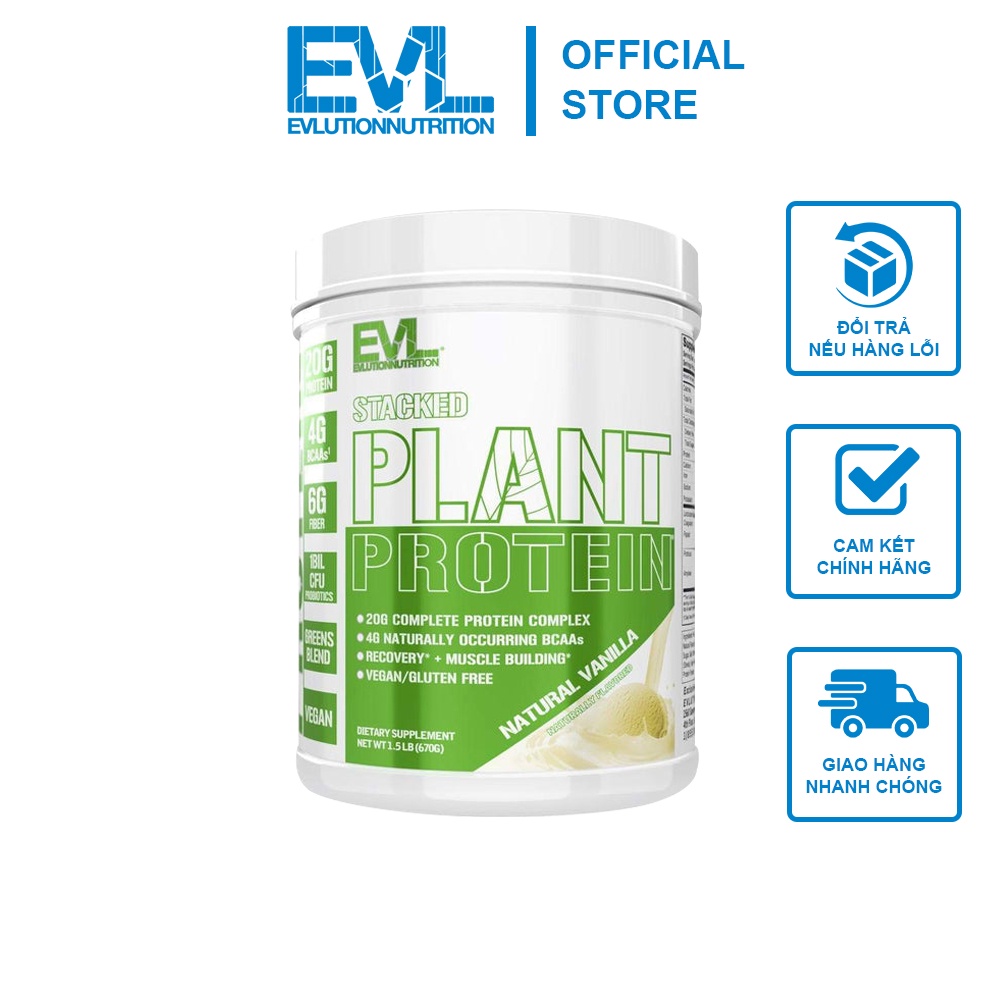 Sữa Dinh Dưỡng Từ Thực Vật Giúp Săn Chắc Cơ Bắp Evlurtion Stacked Plant Protein 1.5lbs