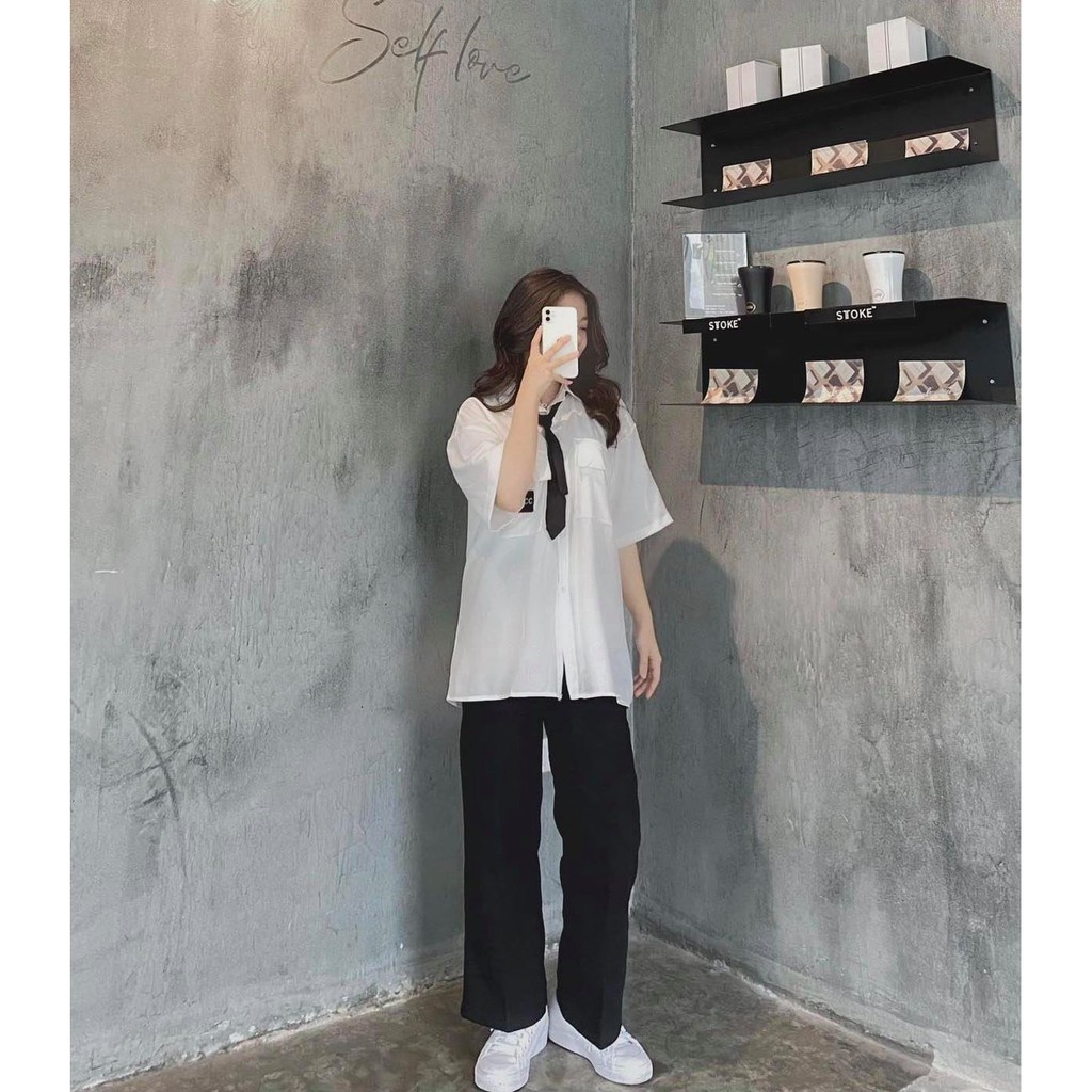 SƠ MI BCC TAY LỠ TẶNG KÈM CÀ VẠT