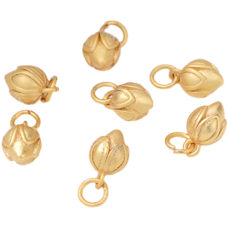 Hạt Xâu Chuỗi Hình Bông Hoa Nhỏ Màu Vàng 18K Chất Lượng Cao diy