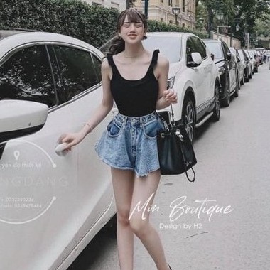 Áo 2 dây to viền bèo from croptop