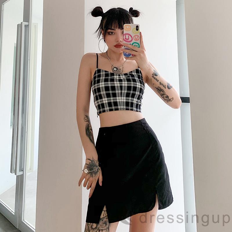 [Mã FAGREEN55 giảm tới 30K đơn 99K] Bộ Áo Lót Hai Dây Và Áo Croptop Màu Trơn Gợi Cảm Dành Cho Nữ