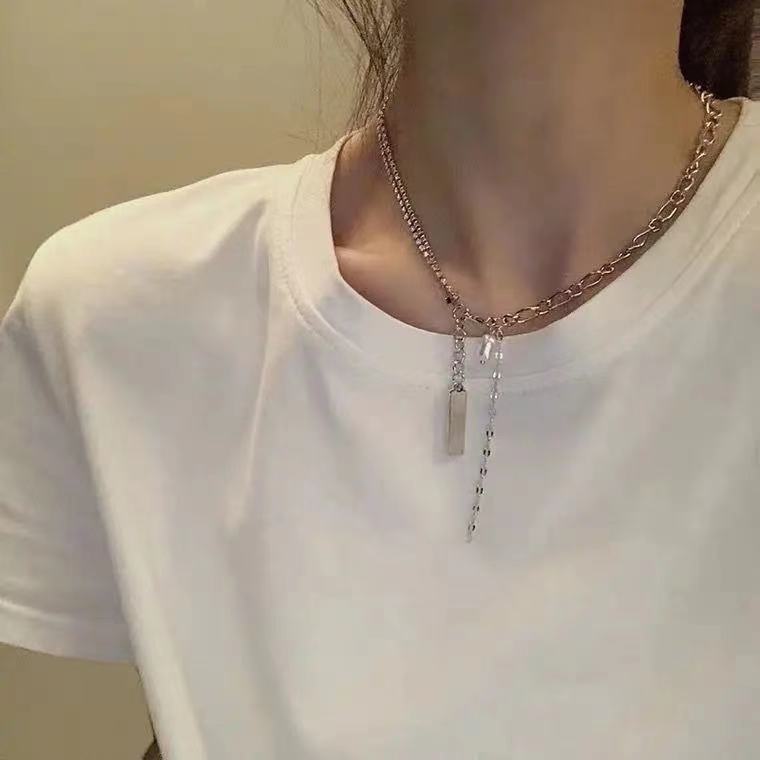 Mới Vòng cổ Thép Titan Phong Cách Hiphop Cá Tính Cho Nữ