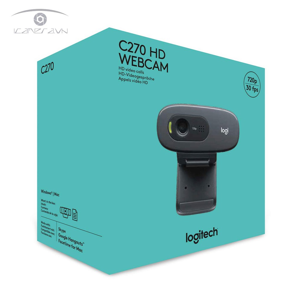 [Mã 1511ELSALE giảm 7% đơn 300K] Webcam Logitech C270 HD cho laptop/ android TV box giá tốt nhất thị trường | BigBuy360 - bigbuy360.vn