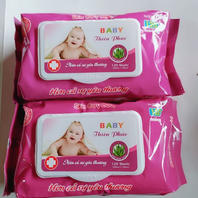 Khăn ướt baby thiên phúc 120 tờ /1 gói