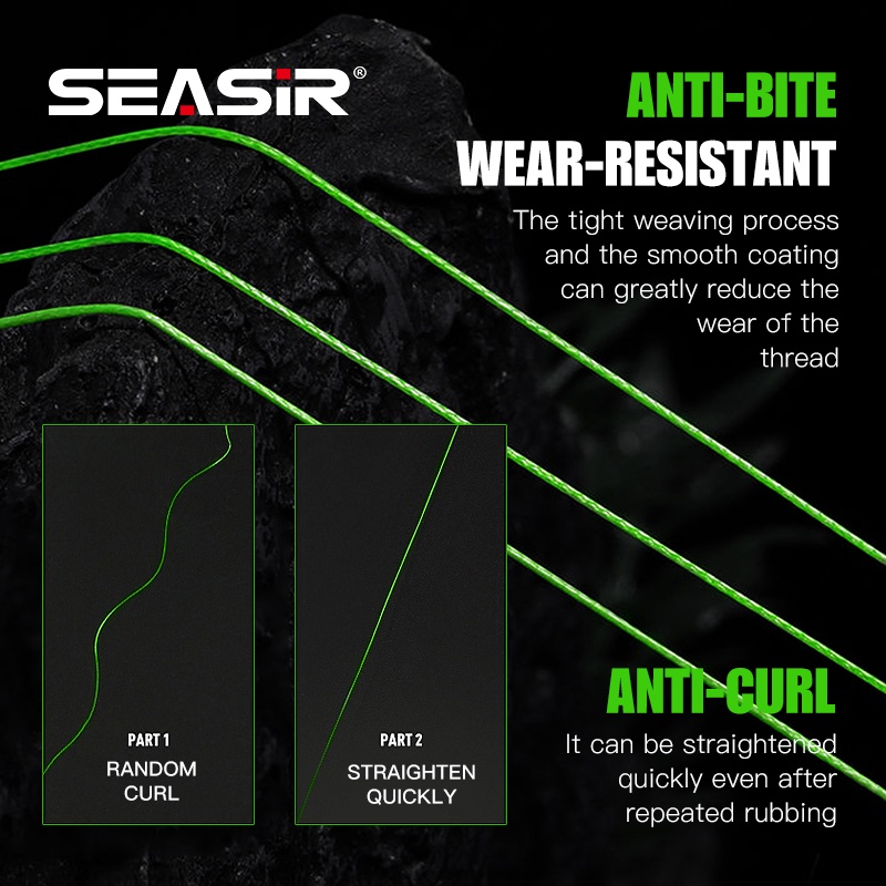 Dây câu chính SEASIR X4 100m bằng PE siêu nhỏ nhiều sợi bện nâng cấp YGK G-SOUL siêu chắc độ bền cao Nhật Bản