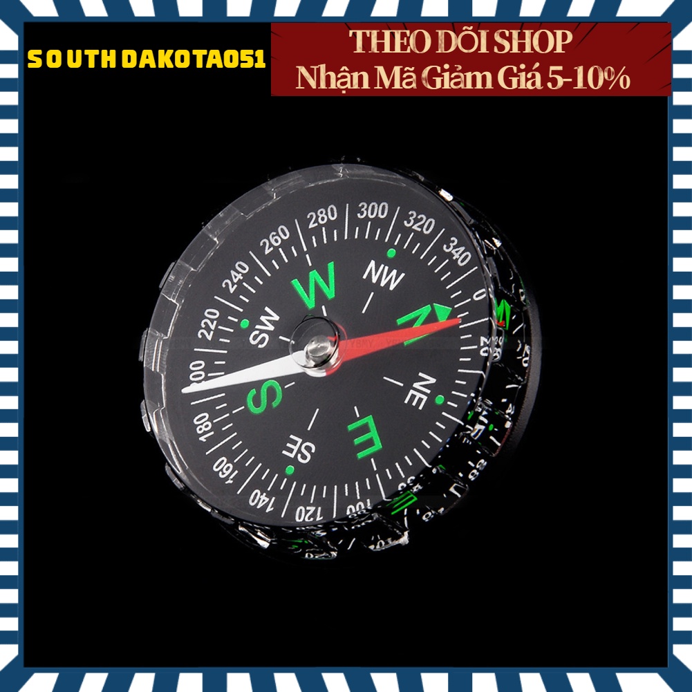 Hàng Sẵn La bàn mini chỉ phương hướng tiện dụng - La bàn phượt thủ cho cắm trại ngoài trời chuyên nghiệp【Southdakota051】