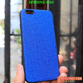 Ốp lưng Iphone 6 , 6S vân vải Jean (Đen)