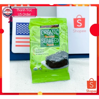 Rong biển sấy khô ăn liền Kirkland Organic Seaweed 17g [Hàng 100% Mua tại Mỹ]