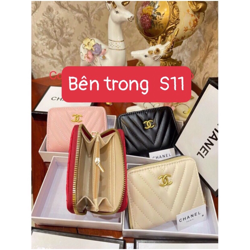 Bóp ví mini nữ, ví cầm tay thời trang nhỏ gọn chữ X