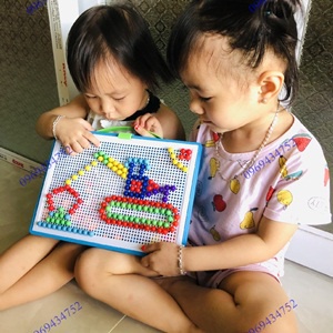 Đồ chơi xếp hình hạt nấm 300 chi tiết kích thước 29cm x 21cm