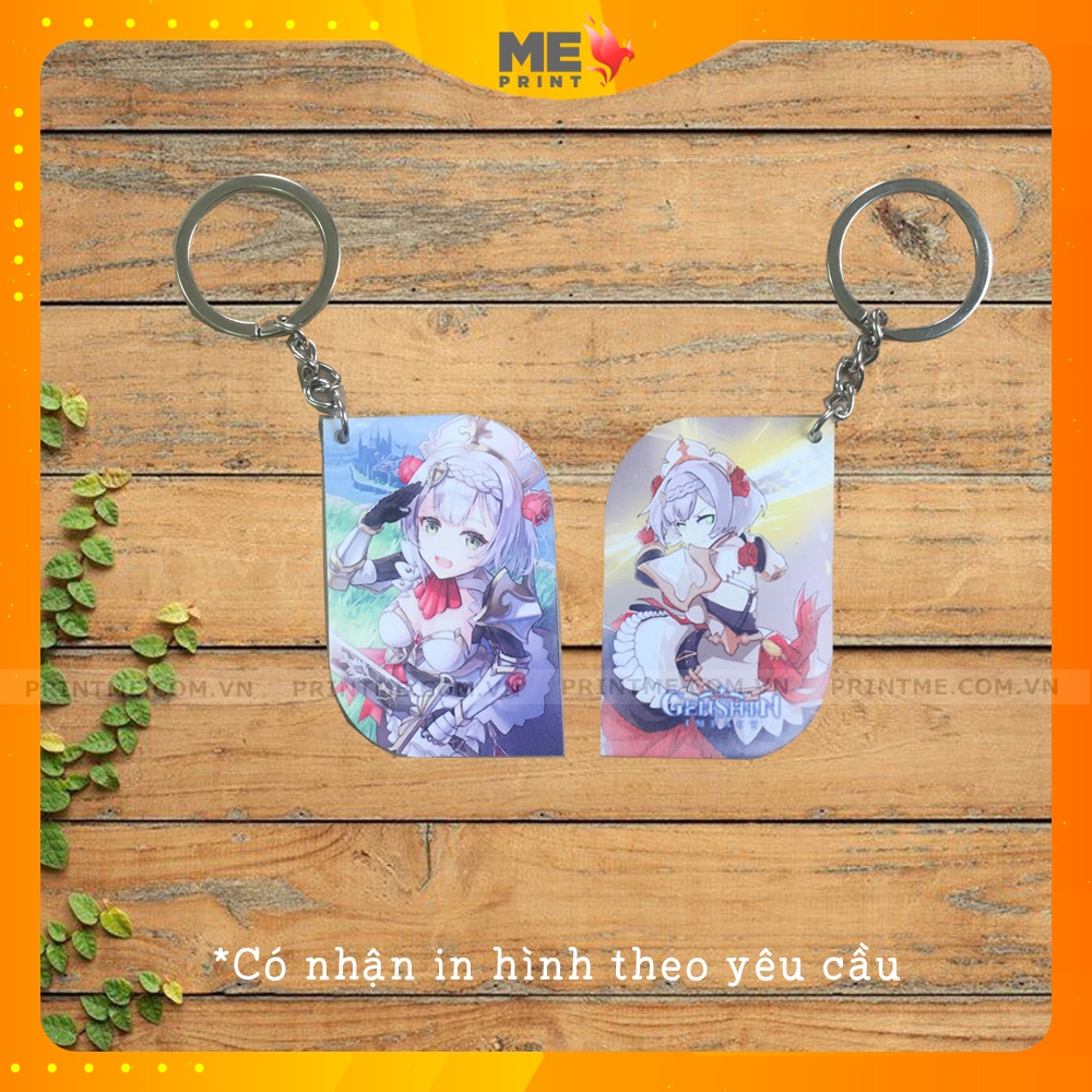 Móc khoá genshin impact in 2 mặt chất liệu mica bền đẹp cute, móc khoá in theo yêu cầu hình game - anime - manga giá rẻ