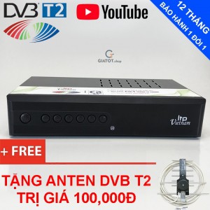 Đầu thu kỹ thuật số DVB T2 LTP STB-1406 tặng Anten DVB T2,hàng chuẩn Phuzinshop
